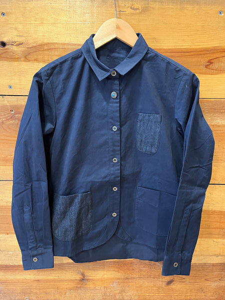 Navy Shirt Button